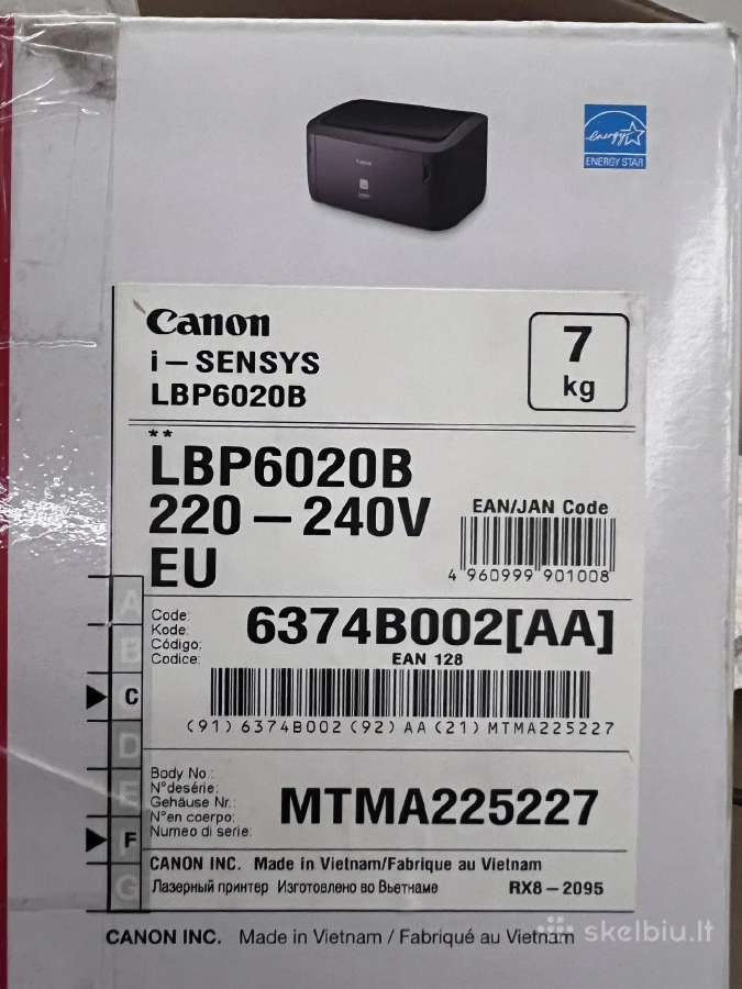 Mazai naudotas Canon spausdintuvas - nuotraukos Nr. 3