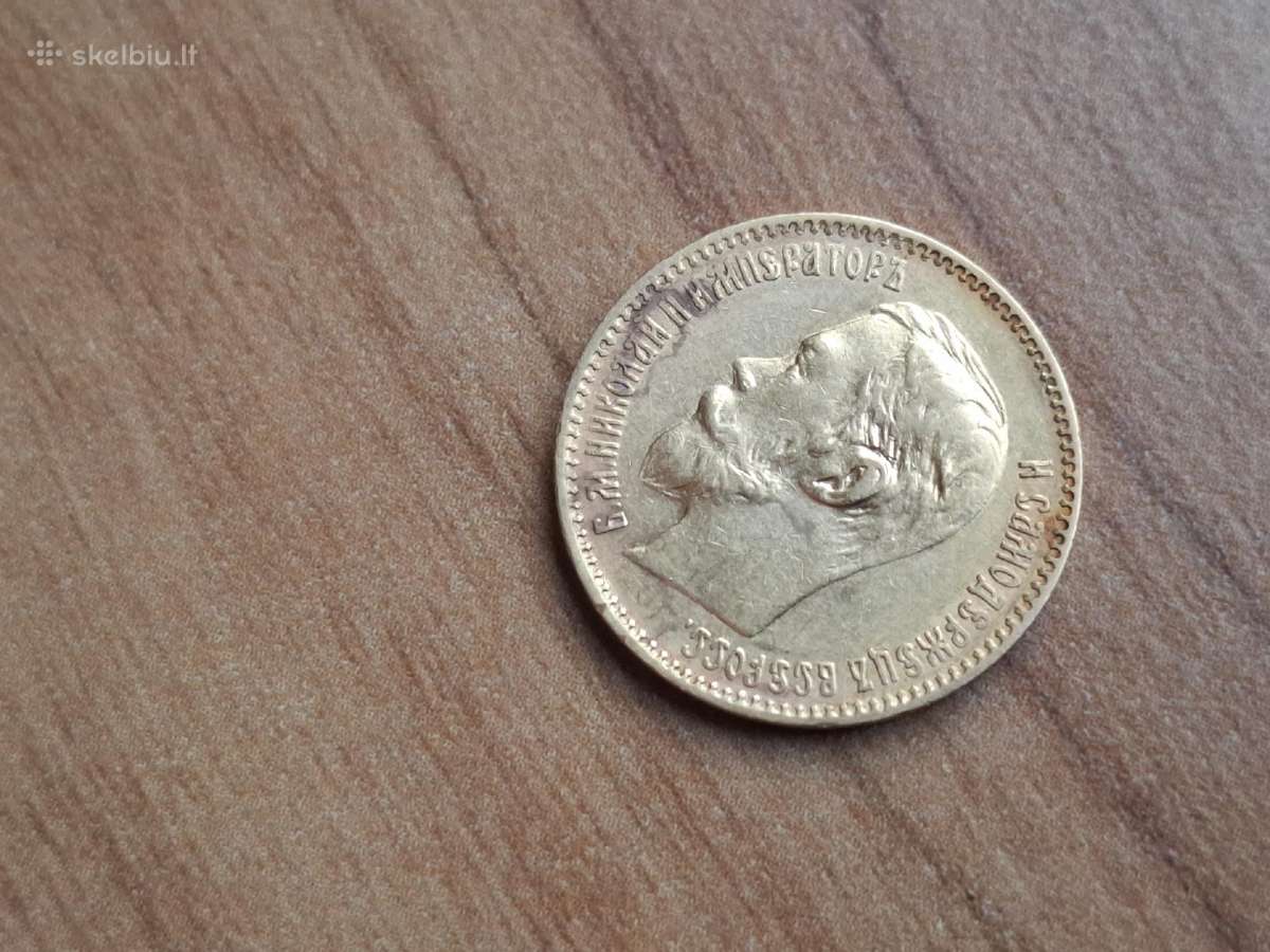 1900 5 rubliai auksas moneta Nikolajus - nuotraukos Nr. 7