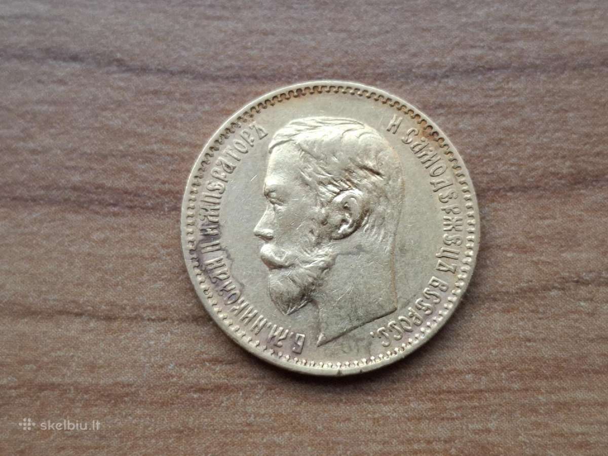 1900 5 rubliai auksas moneta Nikolajus - nuotraukos Nr. 9