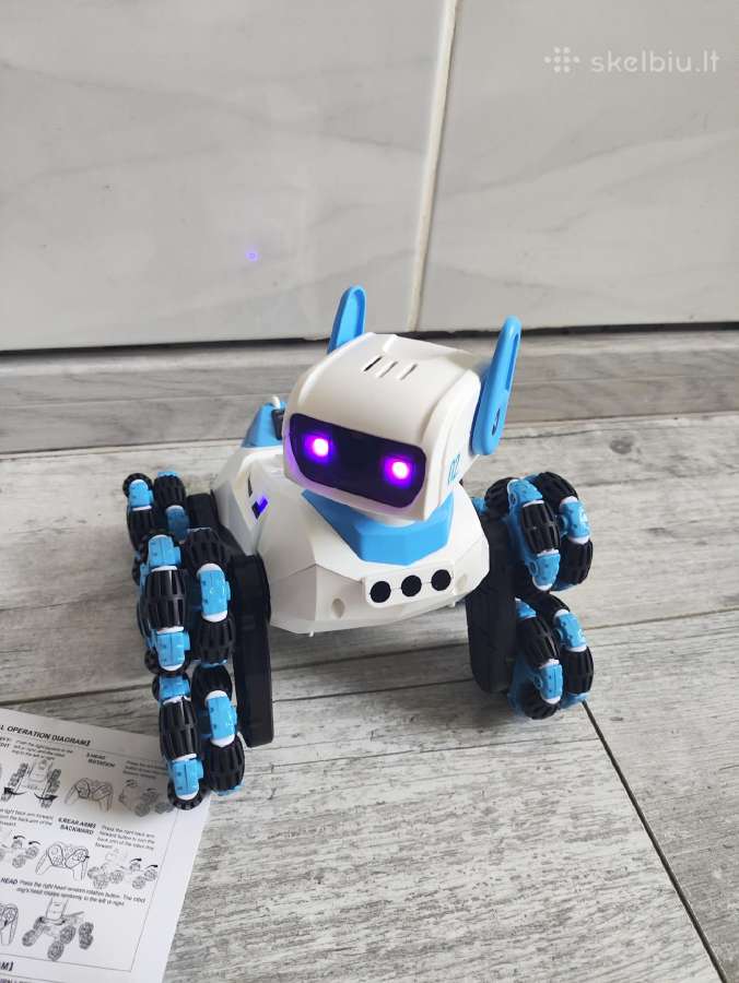 RC Robotas šuniukas valdomas pulteliu su funkcijom