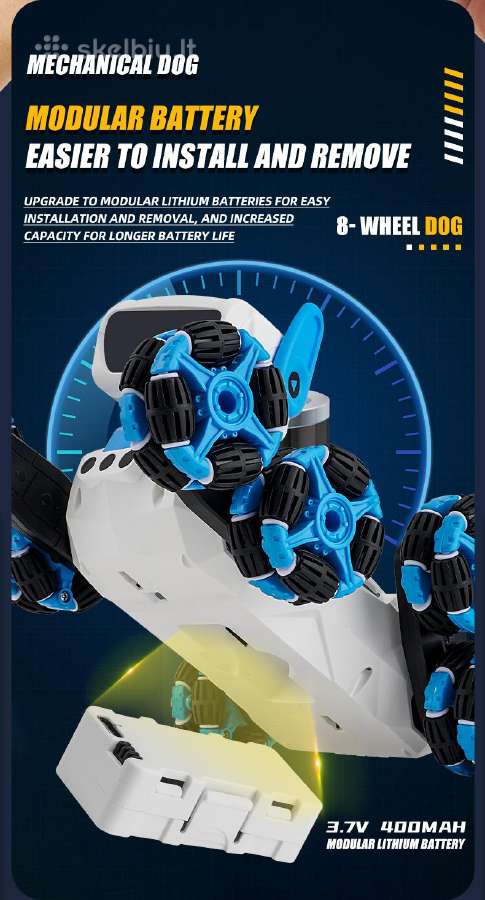 RC Robotas šuniukas valdomas pulteliu su funkcijom - nuotraukos Nr. 12