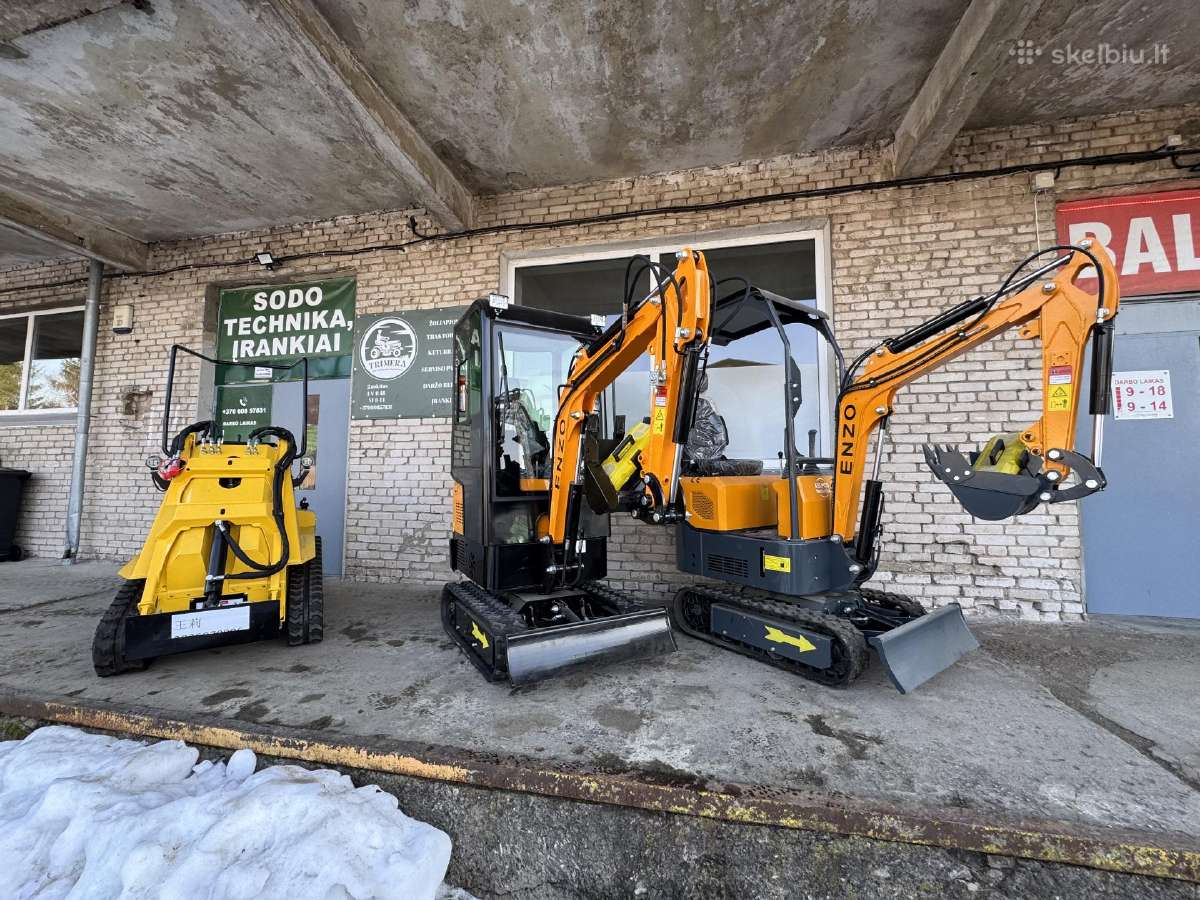 Nauji mini ekskavatoriai ir krautuvai Enzo - nuotraukos Nr. 2
