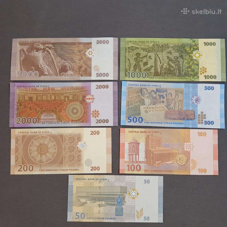 Sirija 7 vnt. Syrian Pounds, 2013-2013 rinkinys - nuotraukos Nr. 2