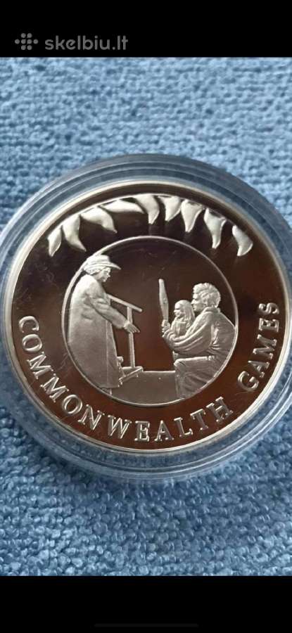 Moneta Falkland islands 2002m. 50 pensu, sidabras