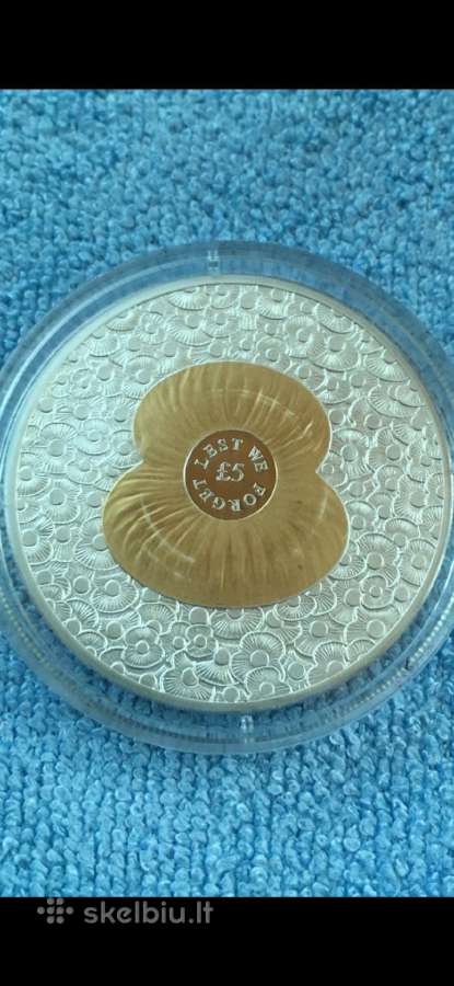 Moneta Jersey 2014m. 5 svarai, sidabras(.925)