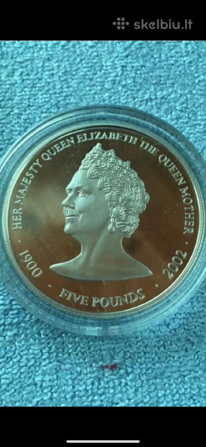 Moneta Guernsey 2002m. 5 svarai, sidabras(.925)