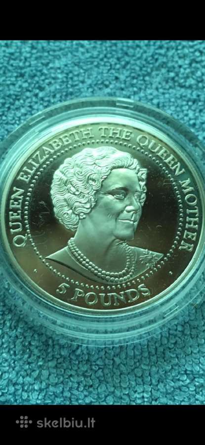Moneta Guernsey 1999m. 5 svarai, sidabras(.925)