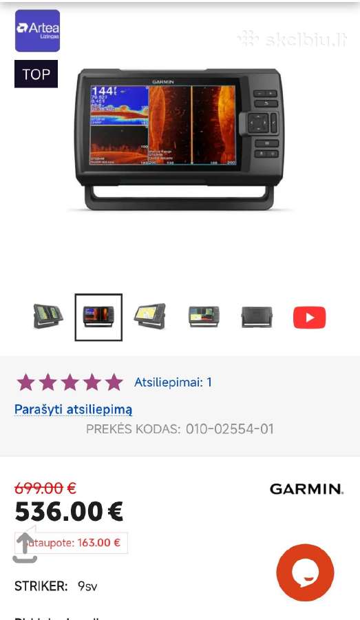 Echolotas Garmin