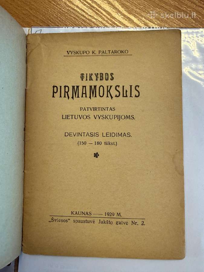 Tikybos pirmamokslis 1929 m. - nuotraukos Nr. 2