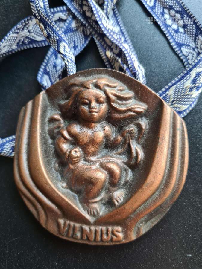 Medalis "Vilnius" naujagimiams su užrašu