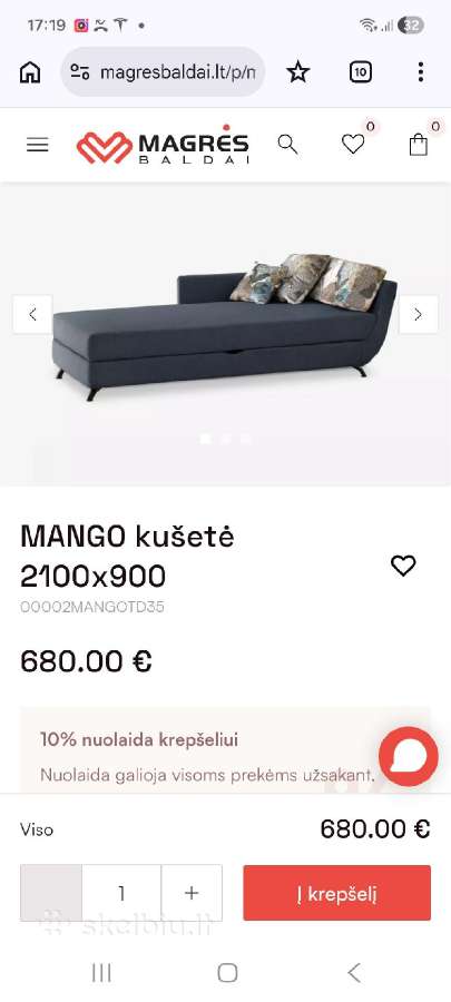 Magrės baldų lova - nuotraukos Nr. 6