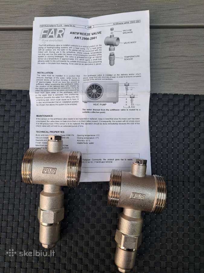 Vožtuvas nuo užšalimo Far Antifreeze Dn1"