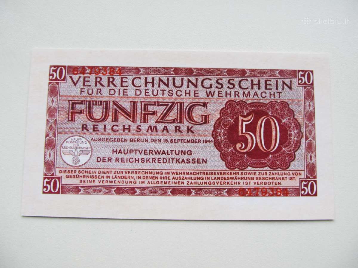 50 reichsmark , Vermacht Vokietija , 1944