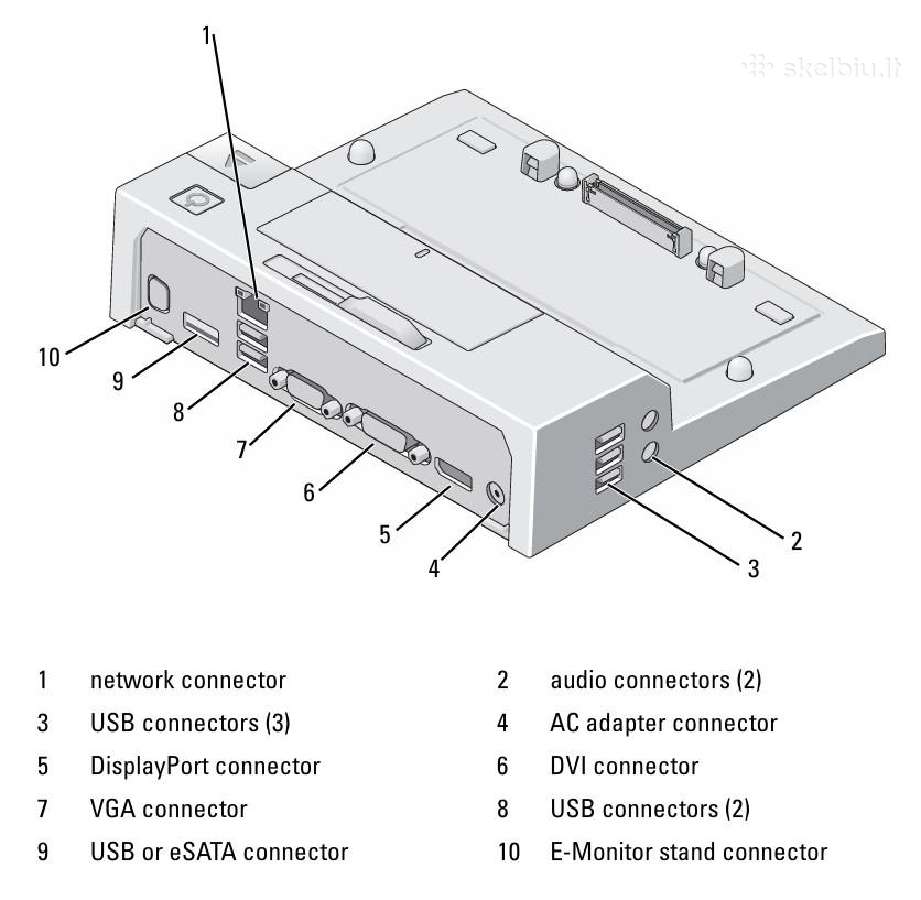 Dell Pr03x Docking Station su mait. bl. - nuotraukos Nr. 5