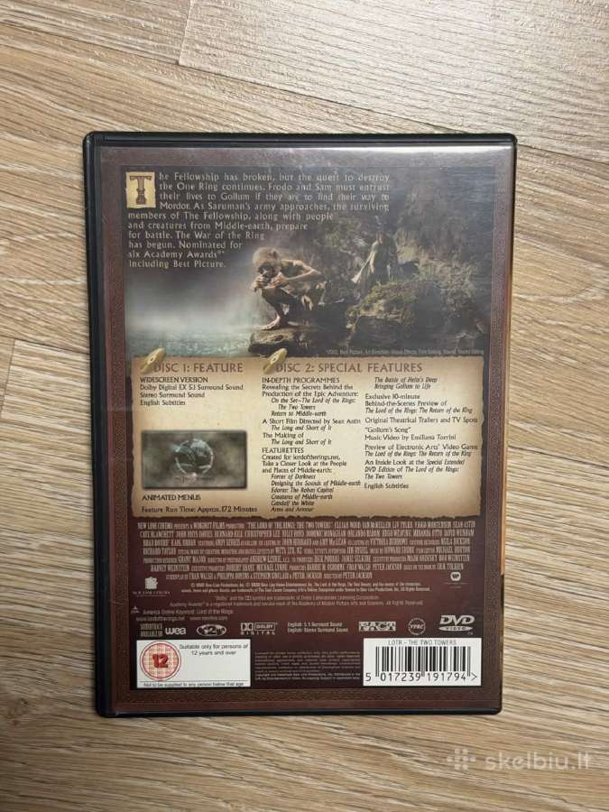 The Lord of the Rings The Two Towers Dvd - nuotraukos Nr. 2