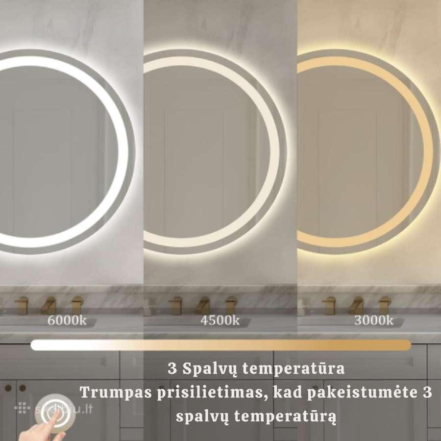 LED veidrodis Tina su antirasojimo funkcija - nuotraukos Nr. 4