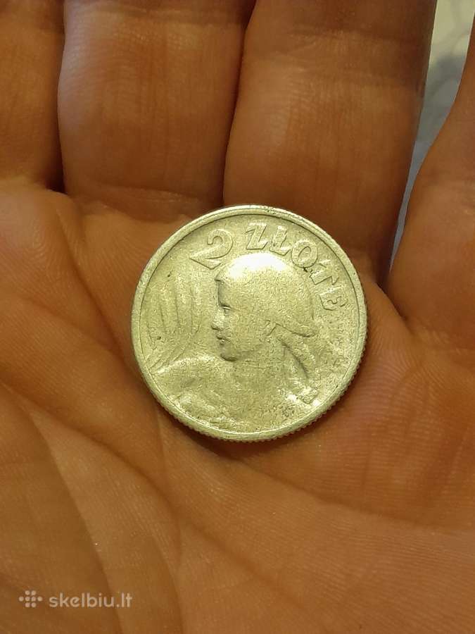 2 zlotai Lenkija 1924m. - nuotraukos Nr. 2