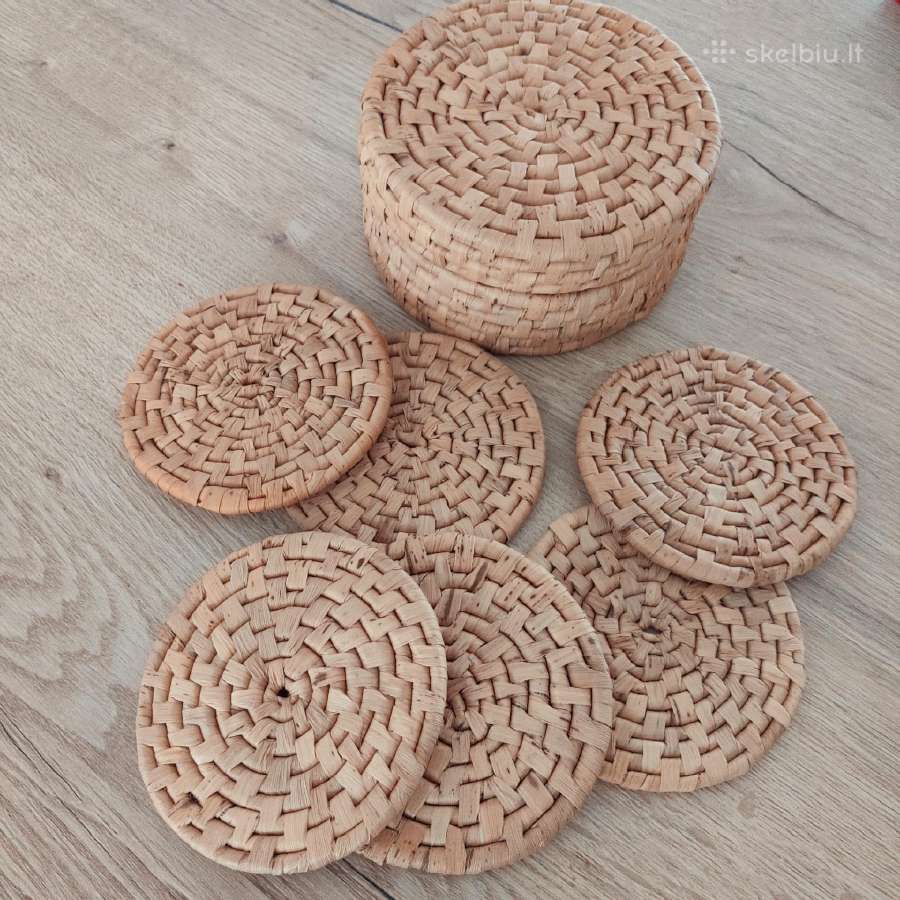 Rinkinys, padėkliukas puodeliui apvalus