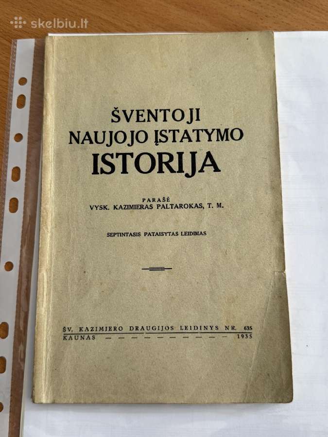 Šventoji Naujojo įstatymo istorija 1935
