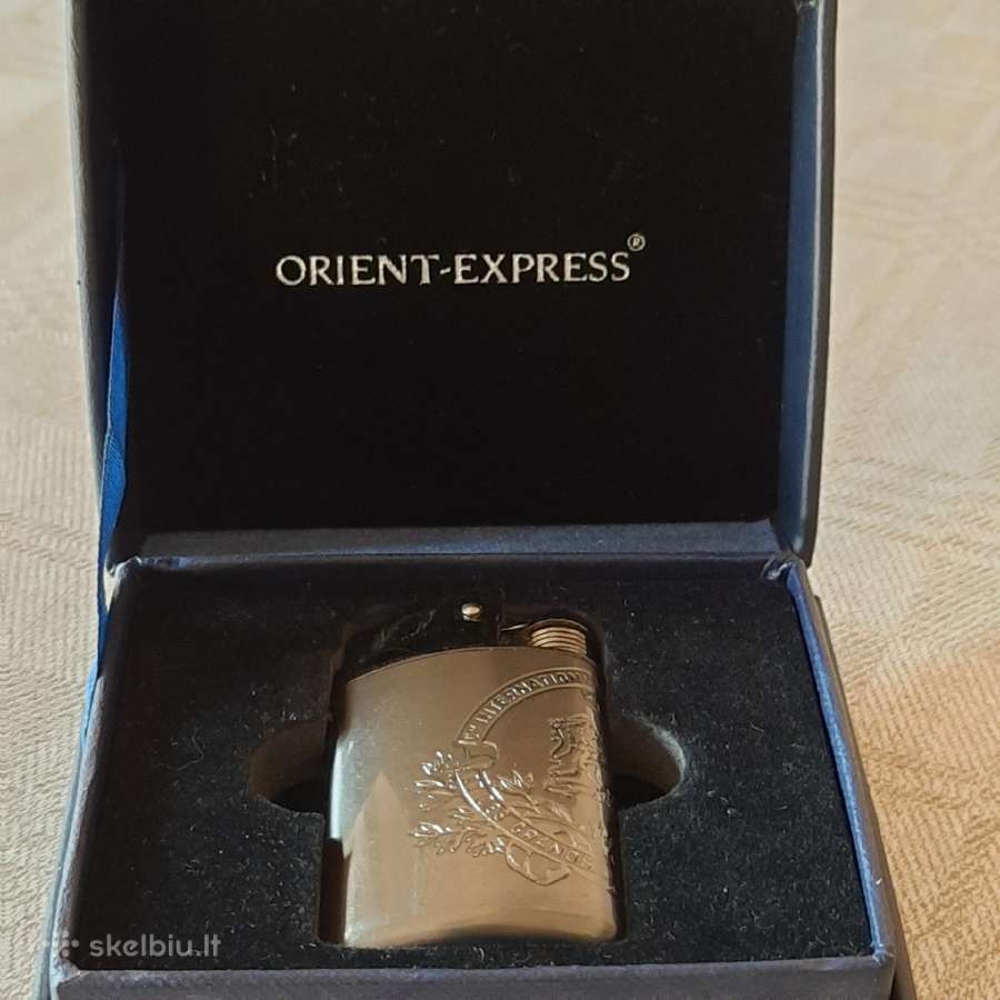 Vintage Orient-express žiebtuvėlis su dėžute