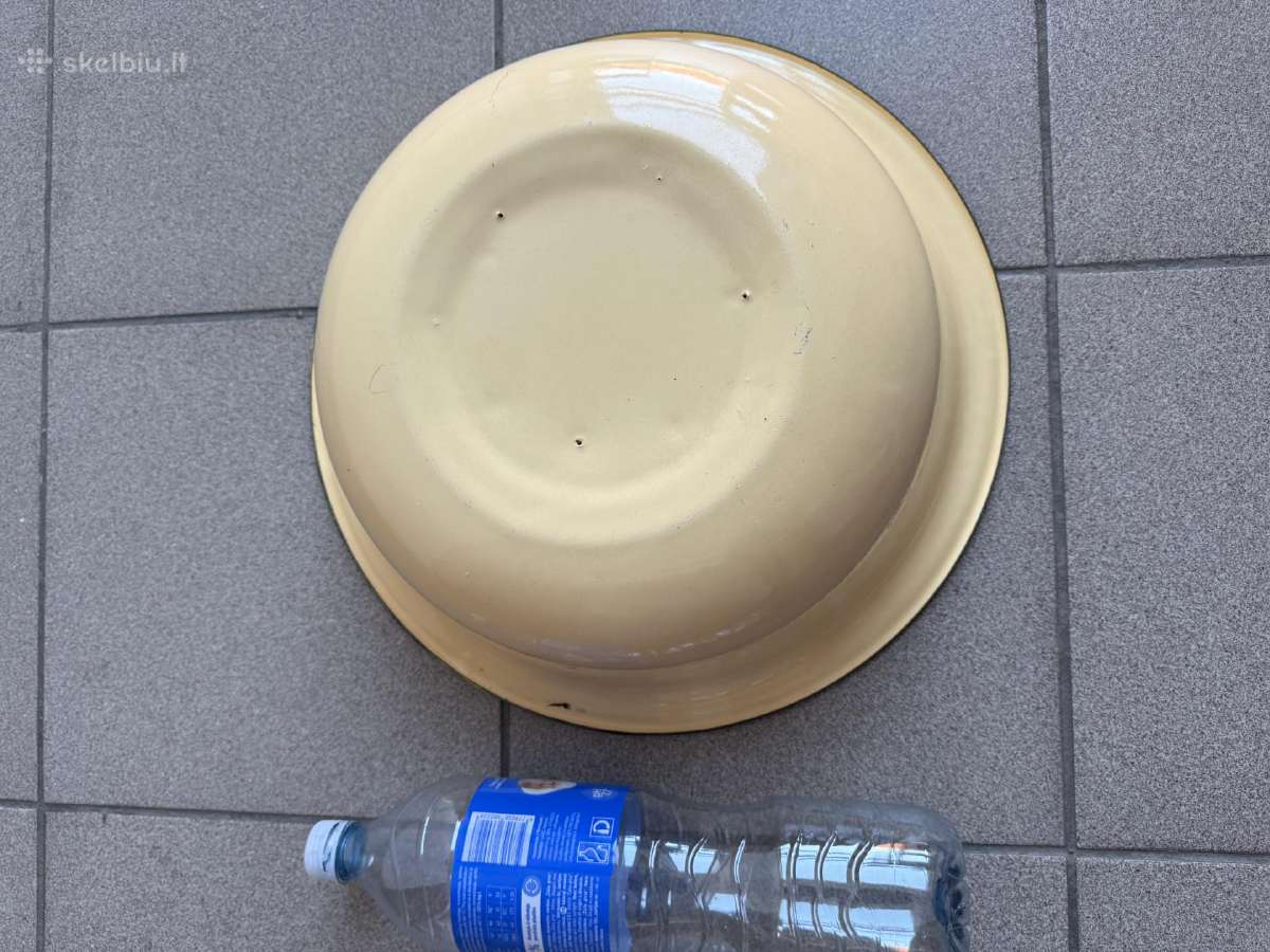 Didelis Emaliuotas dubuo nenaud. ir bidolėlis 2.5l - nuotraukos Nr. 3