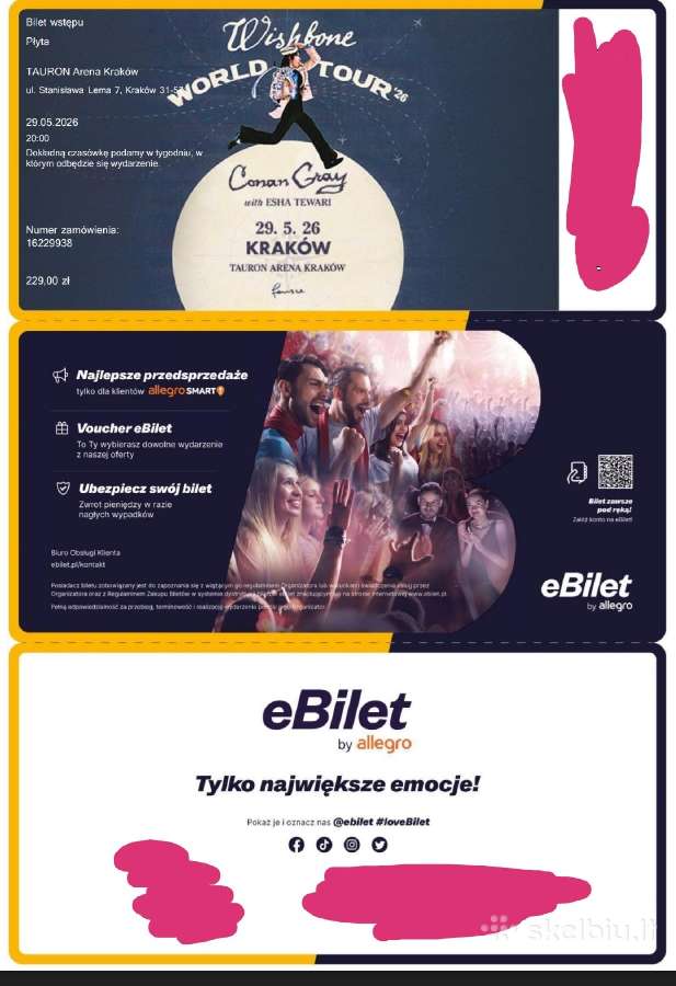 Conan gray koncertas krokuva bilietas ticket