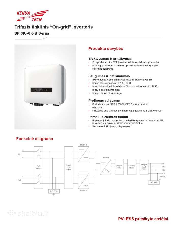 Saulės Inverteriai Kehua Tech - nuotraukos Nr. 8