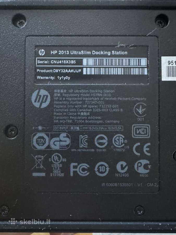 Hp 2013 Ultraslim Docking Station - nuotraukos Nr. 3