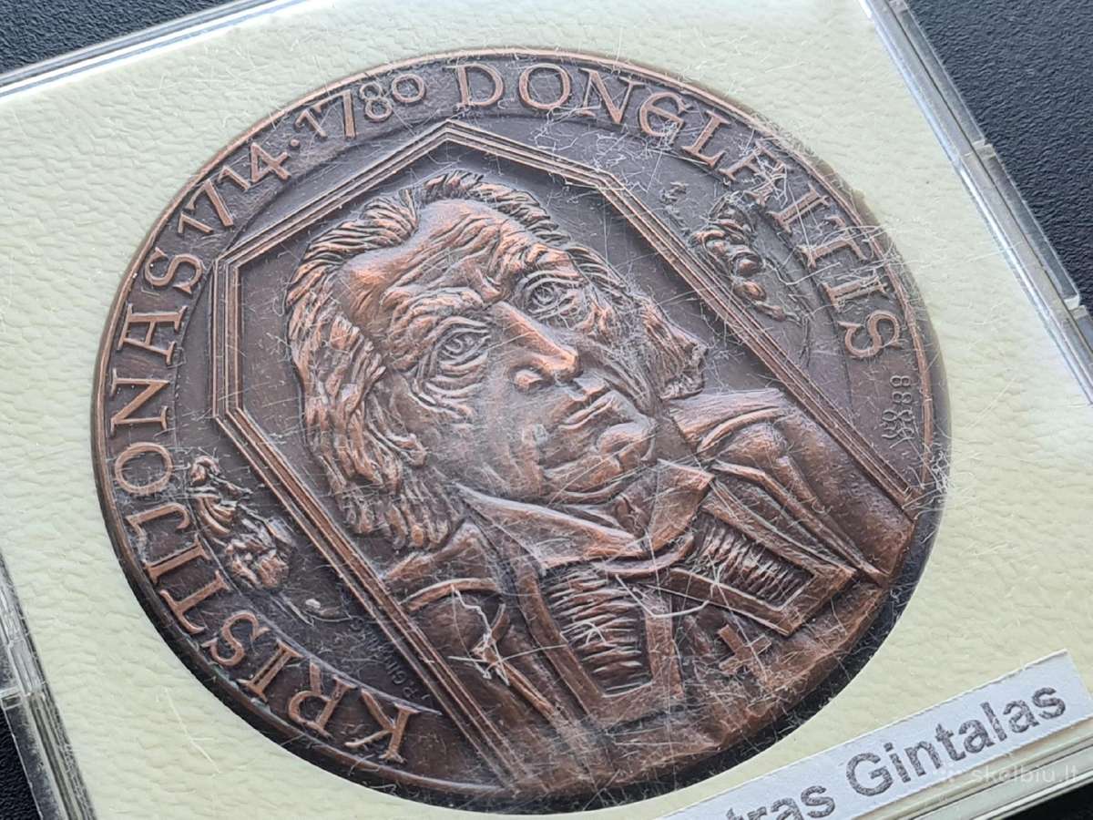 Medalis Kristijonas Donelaitis 1714-1780. Gintalas - nuotraukos Nr. 2