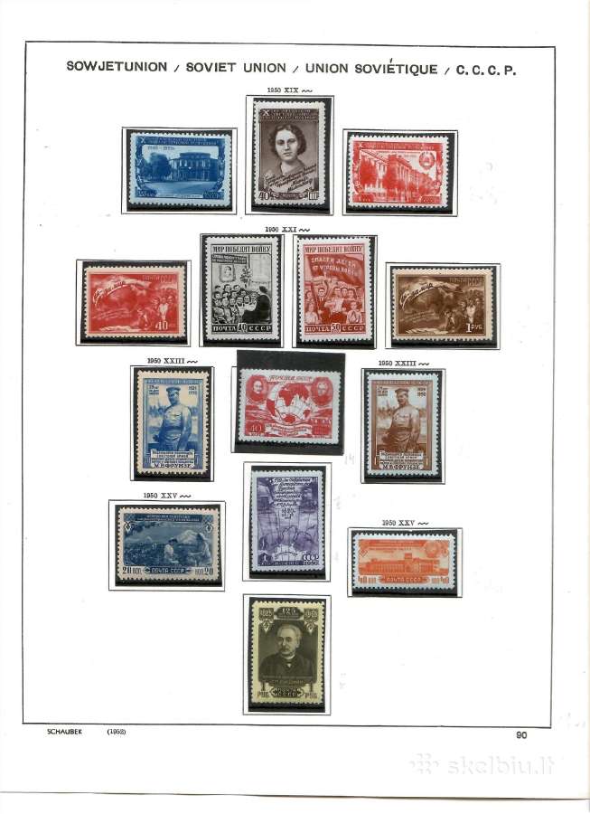 Ssr TSRS 1950 -1960 pilna pasto zenklu kolekcija - nuotraukos Nr. 6
