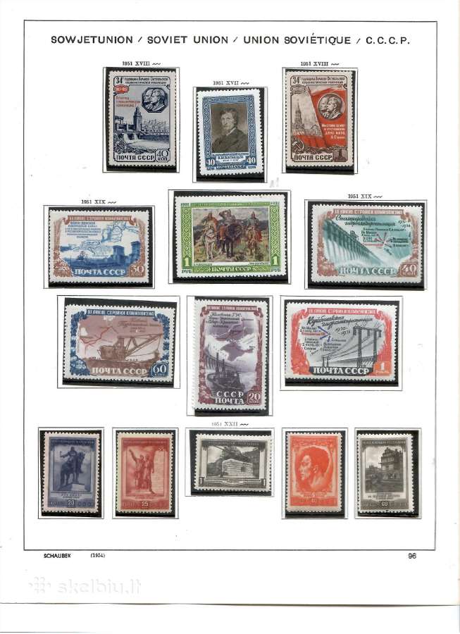 Ssr TSRS 1950 -1960 pilna pasto zenklu kolekcija - nuotraukos Nr. 8
