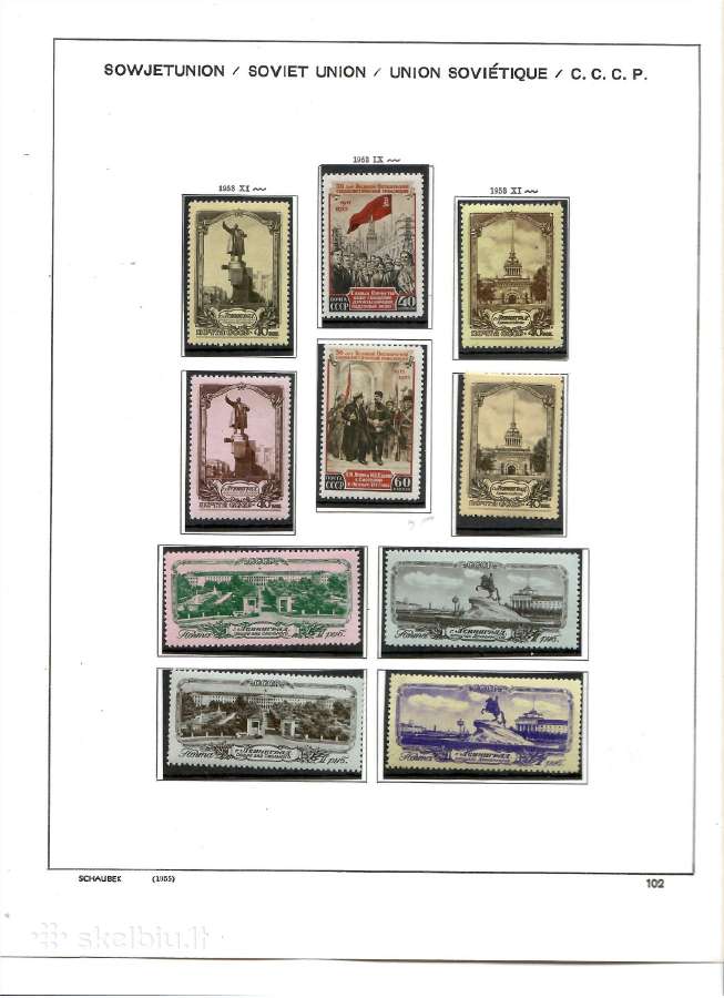 Ssr TSRS 1950 -1960 pilna pasto zenklu kolekcija - nuotraukos Nr. 10