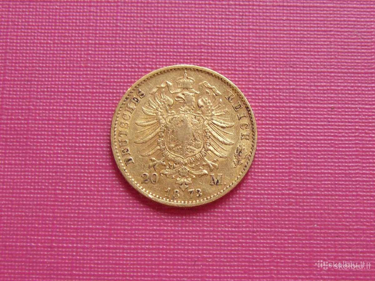 Auksinė Bavarijos 20 markių, 1873 metai - nuotraukos Nr. 2