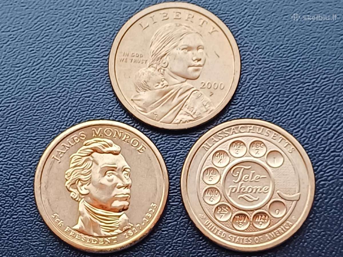 1 doleris JAV unc. 3 vnt. - nuotraukos Nr. 4
