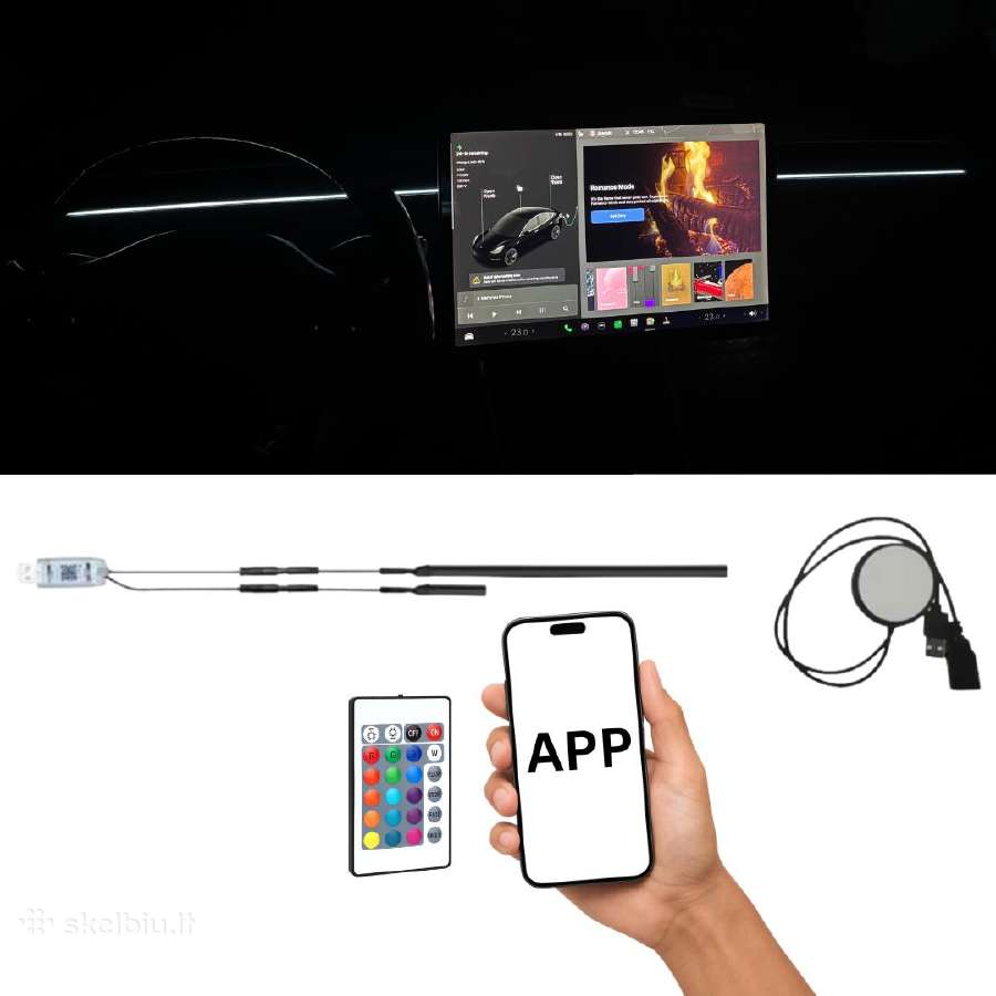 Tesla Model Y/3 (rgb) apšvietimas - nuotraukos Nr. 4