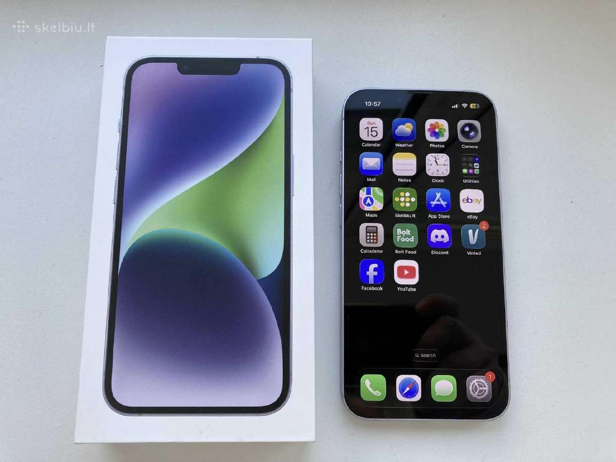iPhone 14 White 128gb + Dovanu Dekliukas