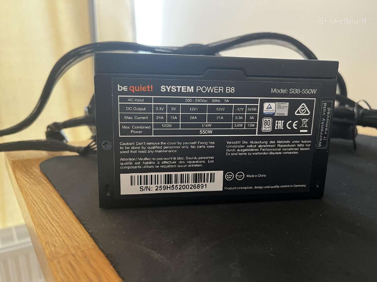 Be quiet! System Power B8 550w (80 Plus)