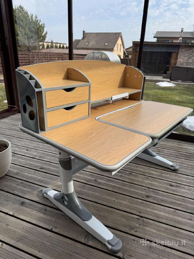Ergonomiškas rašomasis stalas istudy E120, ąžuolo - nuotraukos Nr. 6