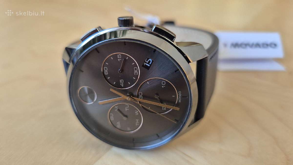 Naujas originalus Movado Bold Thin Chronograph - nuotraukos Nr. 3