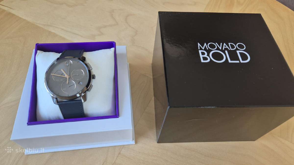 Naujas originalus Movado Bold Thin Chronograph - nuotraukos Nr. 6
