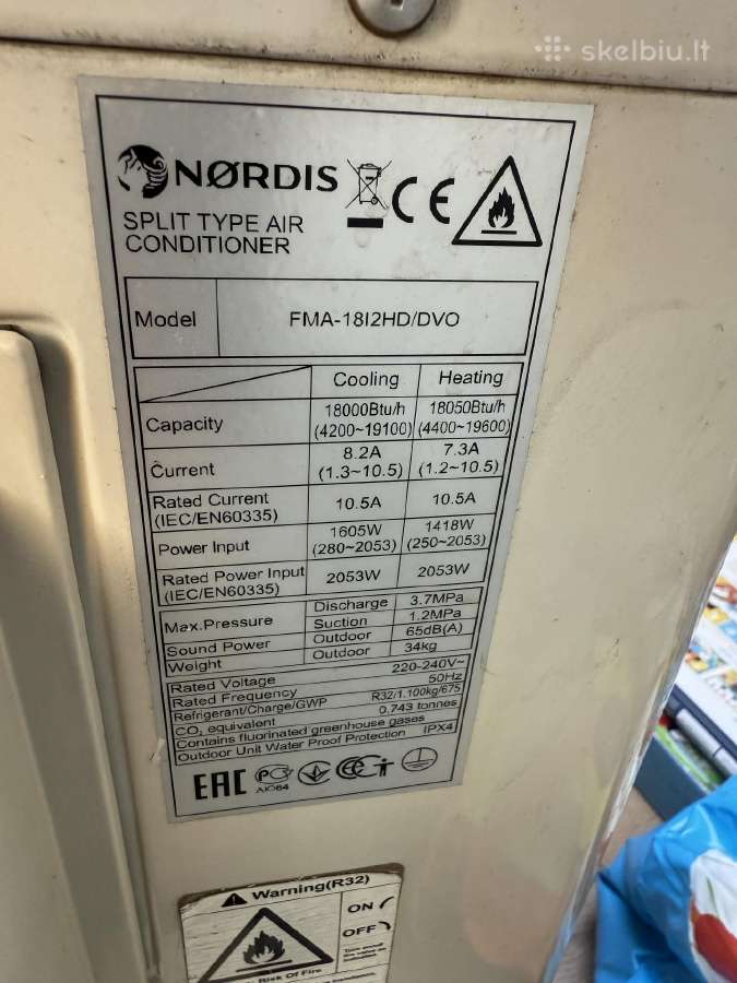 Išorinis kondicionieriaus blokas Nordis - nuotraukos Nr. 2