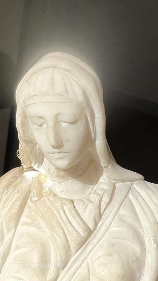 Antikvarinė Pieta skulptūrėlė pagal Mikelandželą - nuotraukos Nr. 5