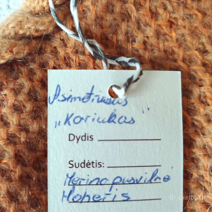 Moteriškas megztinis iš merino ir moherio asimetr. - nuotraukos Nr. 6