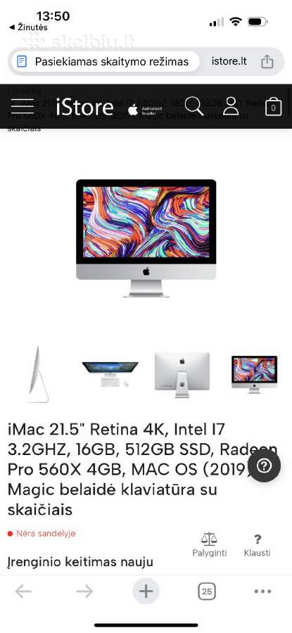 iMac 21.5 kompiuteris Retina 4k 2019m - nuotraukos Nr. 2