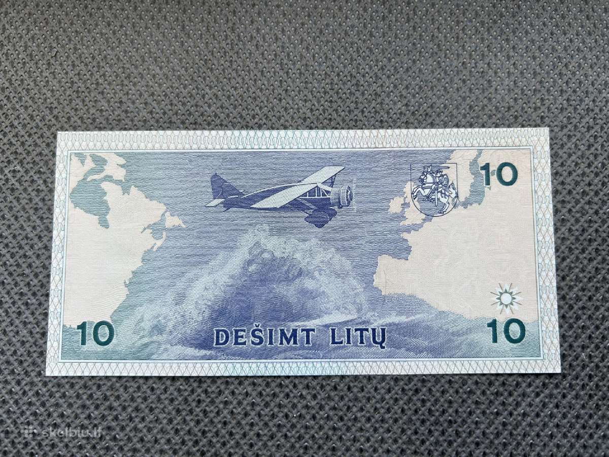10 litų banknotas 1993 m. - nuotraukos Nr. 2