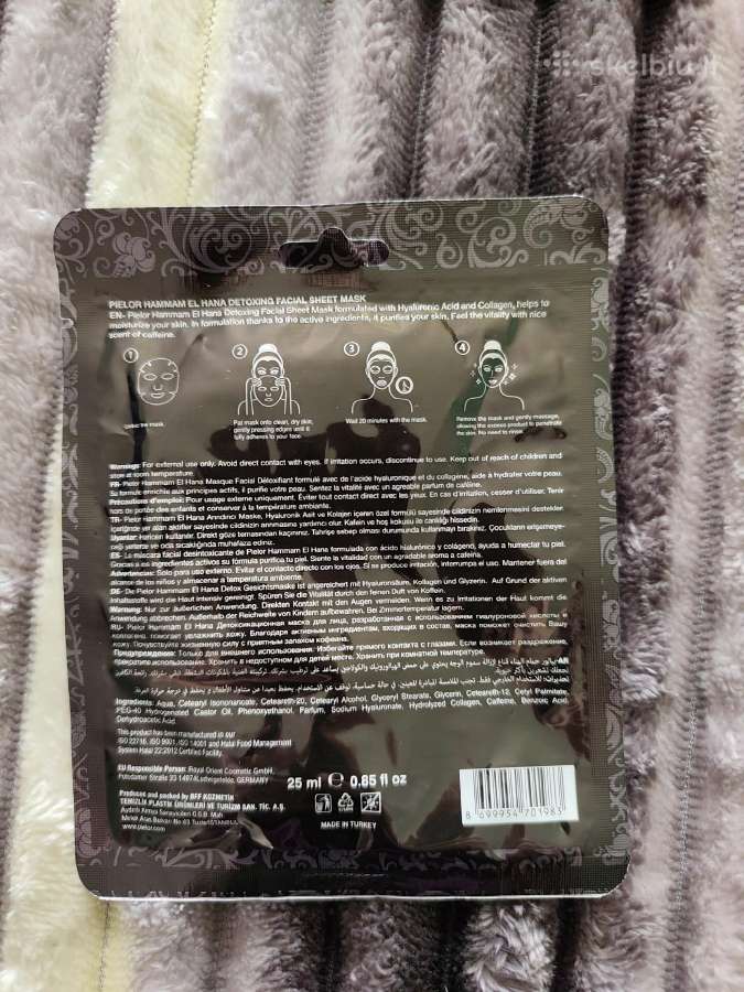 Detoxing lakštinė veido kaukė Pielor Hammam El Han - nuotraukos Nr. 2