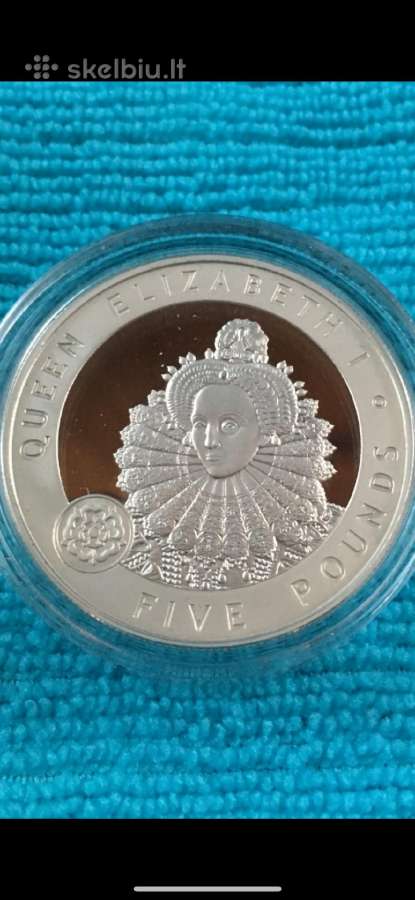 Moneta Alderney 2006m. 5 svarai, sidabras(.925)
