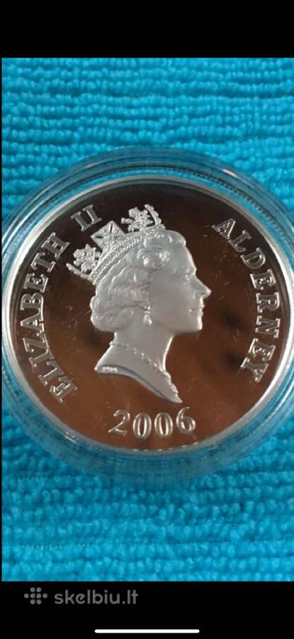 Moneta Alderney 2006m. 5 svarai, sidabras(.925) - nuotraukos Nr. 2