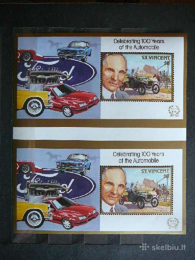Automobiliai Ford St. Vincent 1987 Mnh stv93