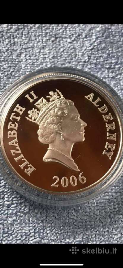 Moneta Alderney 2004m. 5 svarai, sidabras(.925) - nuotraukos Nr. 2